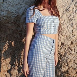 Blue Zara Gingham Set